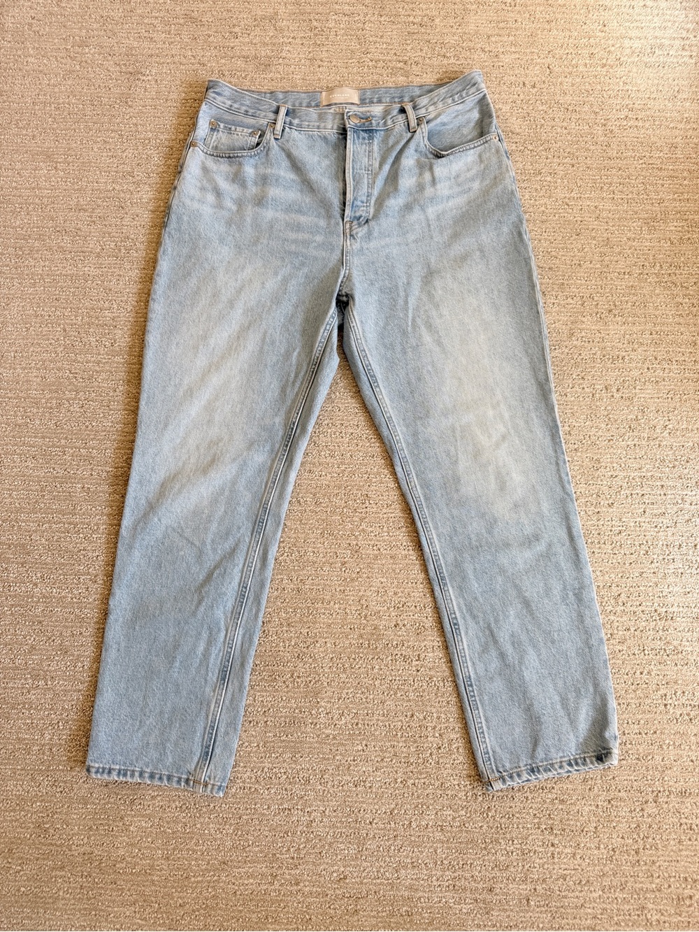 Everlane 90s Cheeky Jean Size 32 Regular Light Wash High Rise Straight Leg